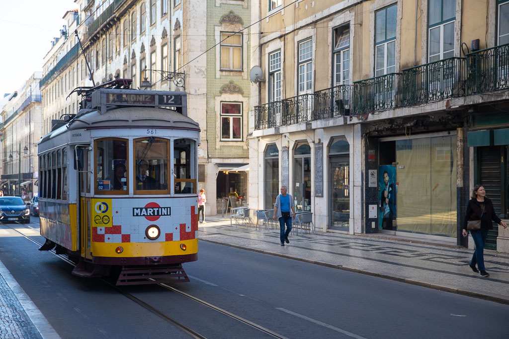 Tram in Lisbon Portugal